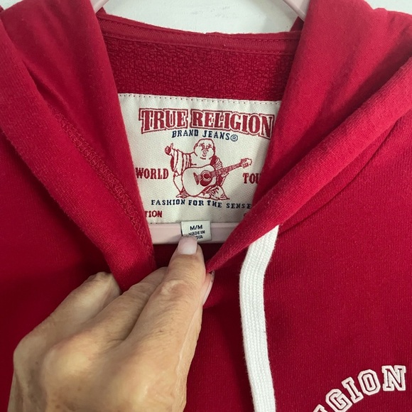 True Religion Bold Red Graphic Men’s hoodie in size medium - Picture 5 of 5